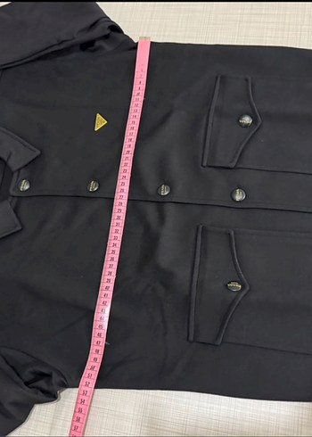 Düğmeli Siyah Midi erkek Ceketi - Görsel 2