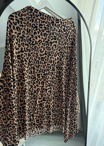 Leopar Desenli Midi Etek - Görsel 3