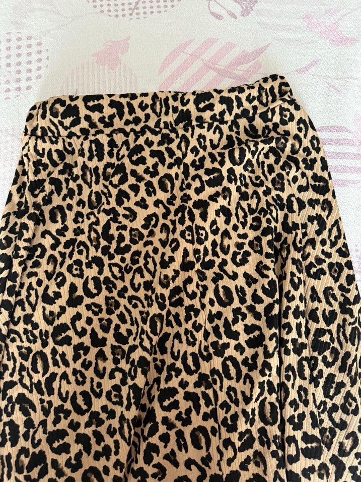 Leopar Desenli Midi Etek - Görsel 5