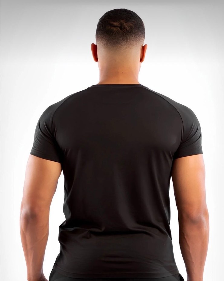 Erkek Siyah UFC Baskılı Spor Tişört - Görsel 2