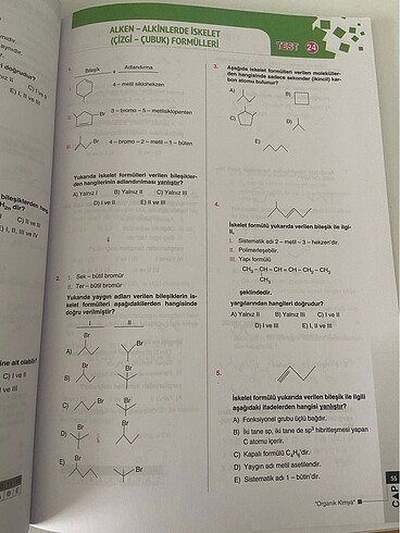  Beden Renk YKS Çap yayınları organik kimya fasikülü