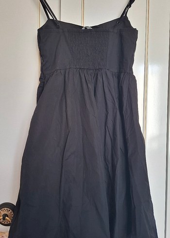 Siyah Mini Straplez Askılı Elbise - Görsel 4