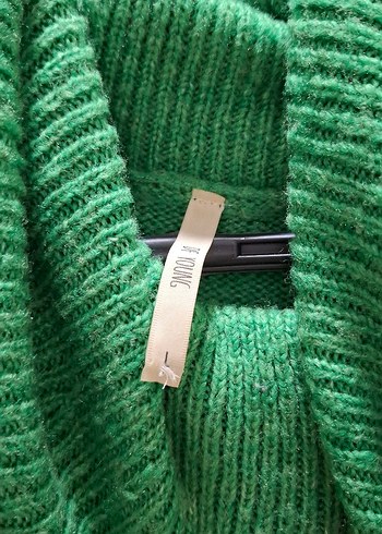 defacto Yeşil Balıkçı Yaka Örgü Kadın Kazak - Görsel 2