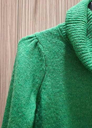 defacto Yeşil Balıkçı Yaka Örgü Kadın Kazak - Görsel 3