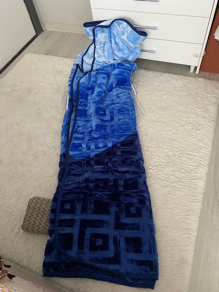 Peluş mavi battaniye - Görsel 5