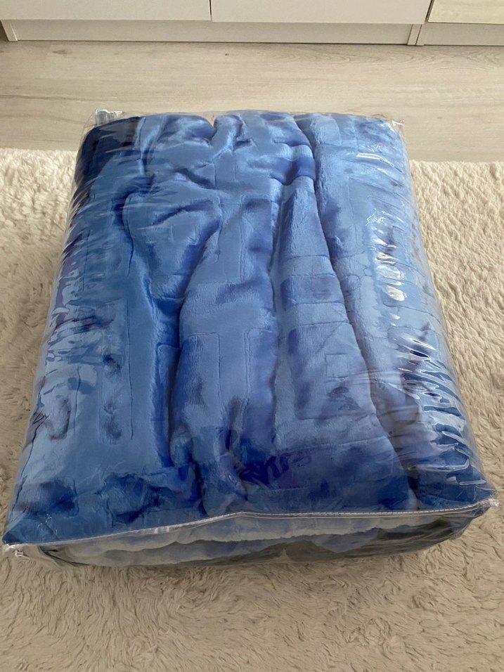 Peluş mavi battaniye - Görsel 3