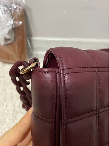 Mango bordo çanta - Görsel 6