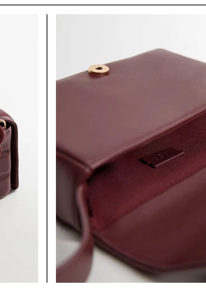 Mango bordo çanta - Görsel 3