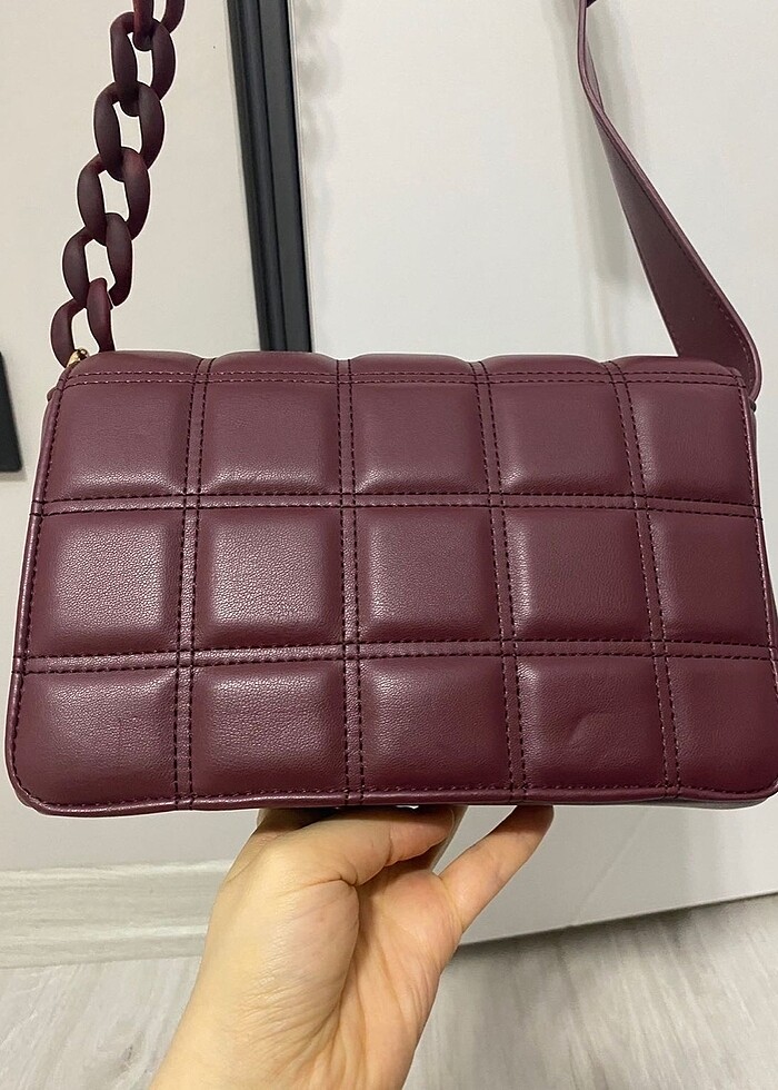 Mango bordo çanta - Görsel 5