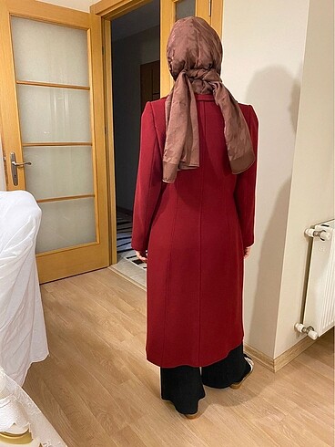 Bordo kışlık kaban - Görsel 7