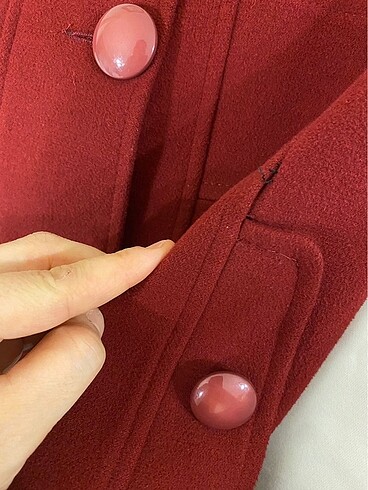 Bordo kışlık kaban - Görsel 5