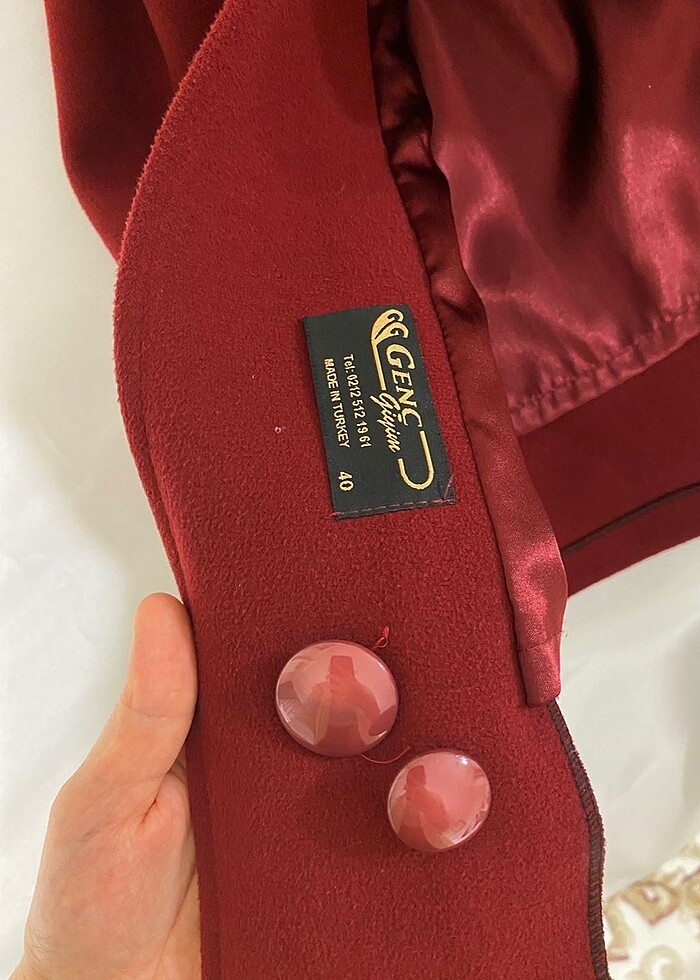 Bordo kışlık kaban - Görsel 3