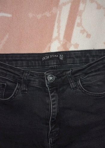 Siyah Kadın Dar Kesim Midi Boy Kot Pantolon - Görsel 2