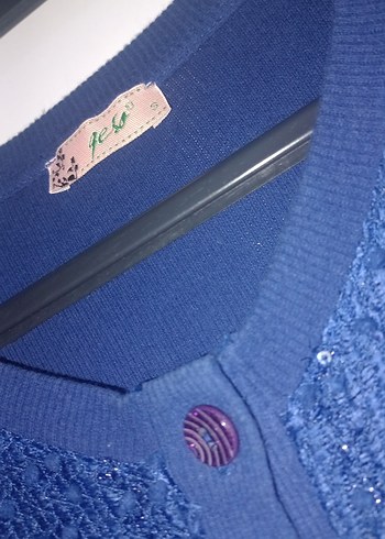 Düğmeli Lacivert Kadın Hırka - Görsel 2