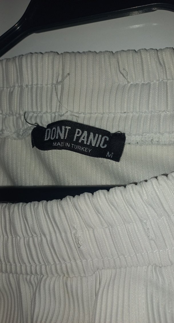 Kadın-Erkek Beyaz Dar Kesim Midi Kumaş Pantolon - Görsel 3