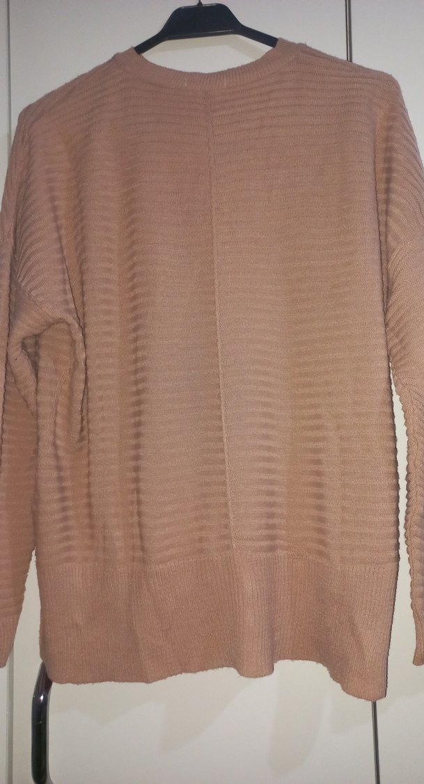 Bej Kadın Triko Uzun Kollu Kazak - Görsel 3