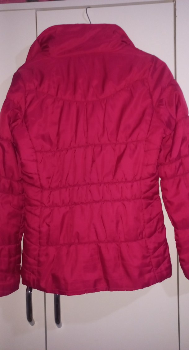 Pembe Kadın Günlük Kışlık Fermuarlı Mont - Görsel 5