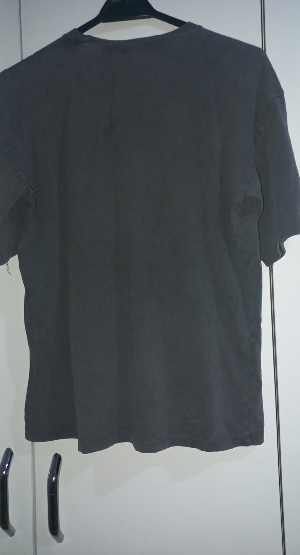 Gri Kız Tişörtü, Baskılı, Kısa Kollu - Görsel 3