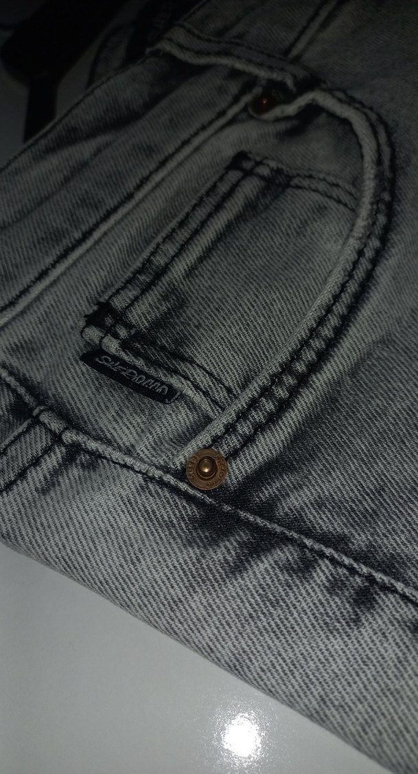 Gri Regular Fit Midi Denim Kadın Jean - Görsel 3