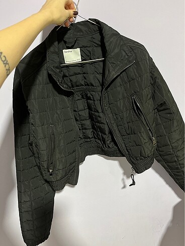 Crop kapitone ceket