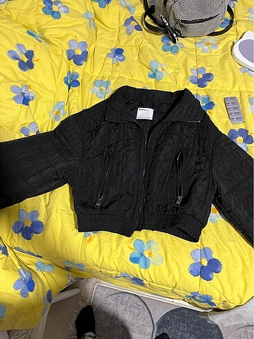 xs Beden Crop kapitone ceket