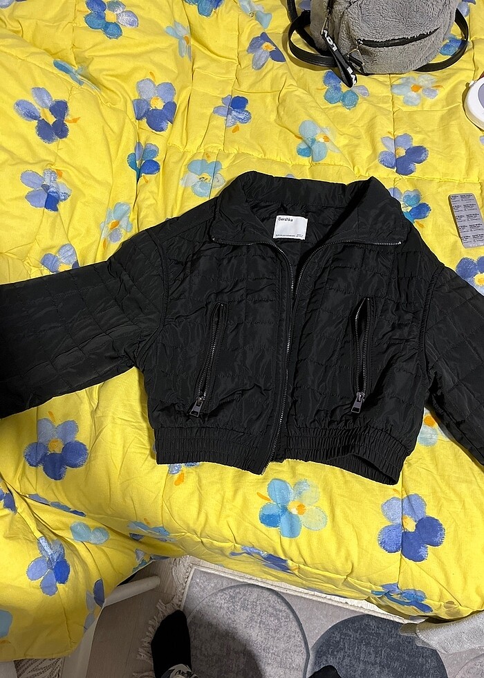 Crop kapitone ceket - Görsel 3