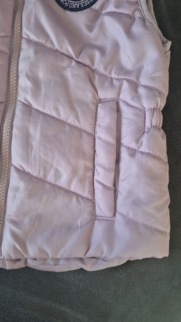 Kız Çocuk mor lila Fermuarlı Yelek - Görsel 5