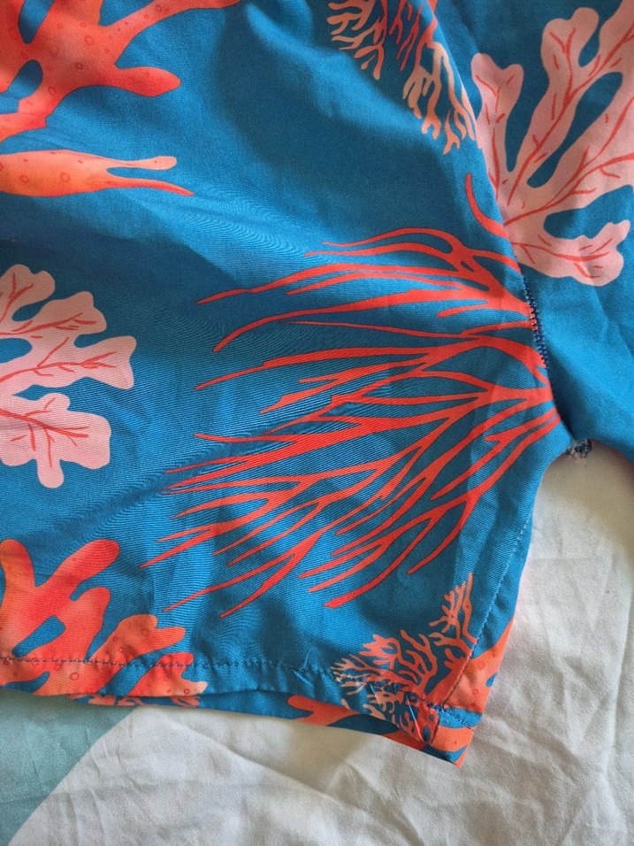 Renkli Mavi Düğmeli Erkek cocuk Mini Mayo deniz sort 9 yas - Görsel 3