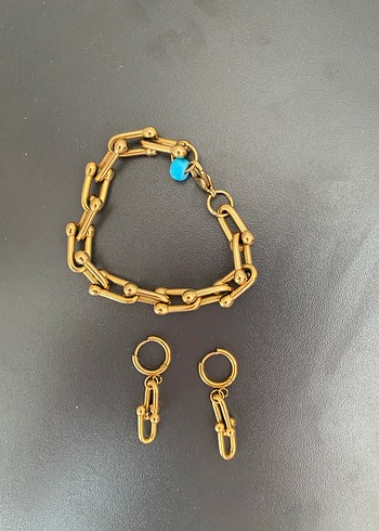 Zincir Detaylı Altın Renk Kadın Bileklik - Görsel 2
