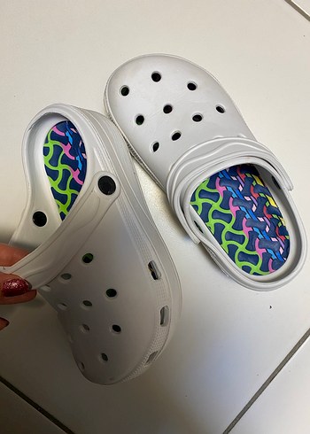 Beyaz Kadın Terlikler Platform Topuklu - Görsel 2