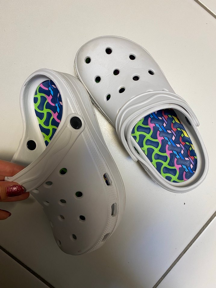 Beyaz Kadın Terlikler Platform Topuklu - Görsel 2