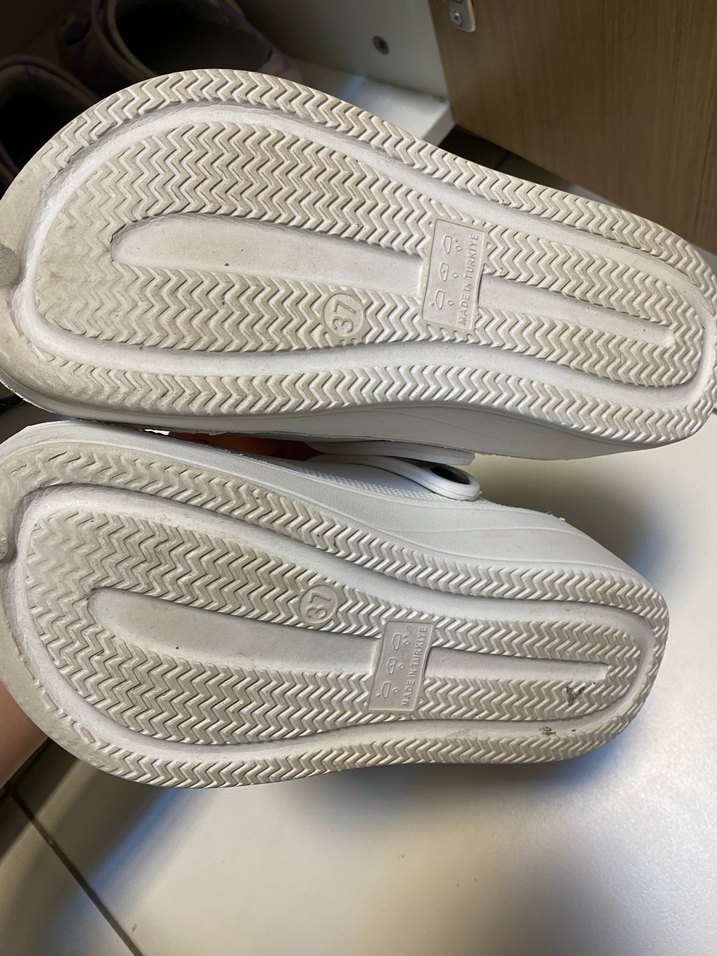 Beyaz Kadın Terlikler Platform Topuklu - Görsel 4