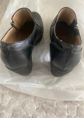 Siyah Kadın Blok Topuklu Deri Bot - Görsel 2