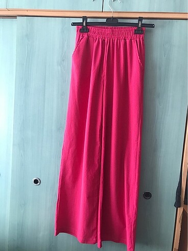 Fuşya lastikli pantolon