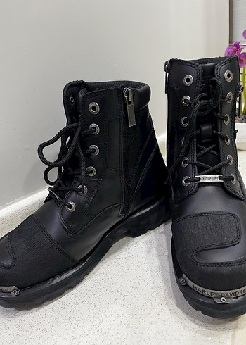 Harley davıdson Siyah Erkek Deri Biker Botlar - Görsel 2