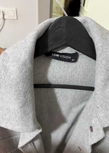 Düğmeli Gri Midi Kadın Kaban - Görsel 2