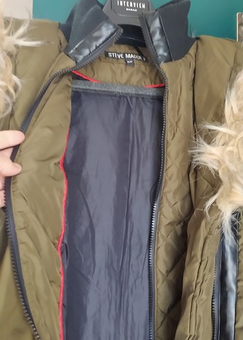 38 Beden Kaz tüyü yeşil mont