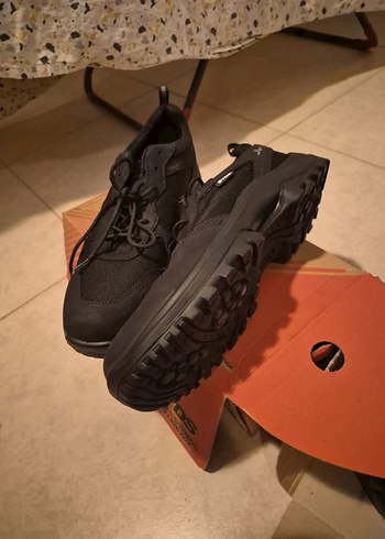 Siyah Erkek Outdoor Spor Ayakkabı Velcro - Görsel 5