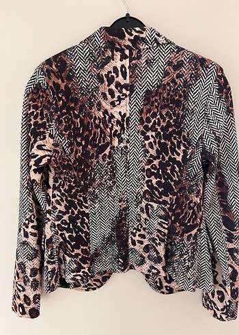 xs Beden Yılan Desenli Kadın Blazer Ceket