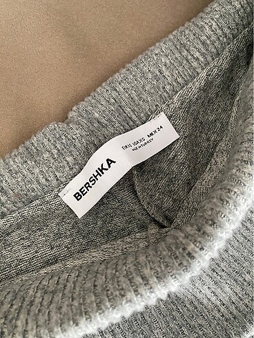 Bershka bershka katlanmış bel bantlı yünlü tayt