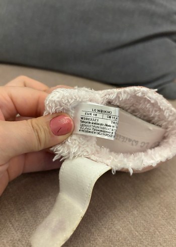 Kız Bebek Bej Polar İlk Adım Ayakkabısı - Görsel 3