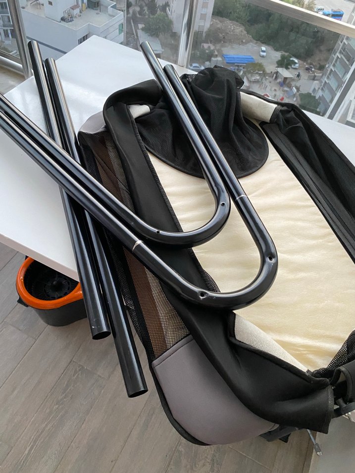 Gri Katlanabilir Bebek Beşiği - Görsel 3