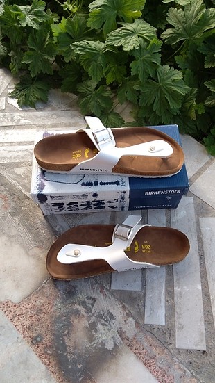 Birkenstock beyaz gizeh, unisex