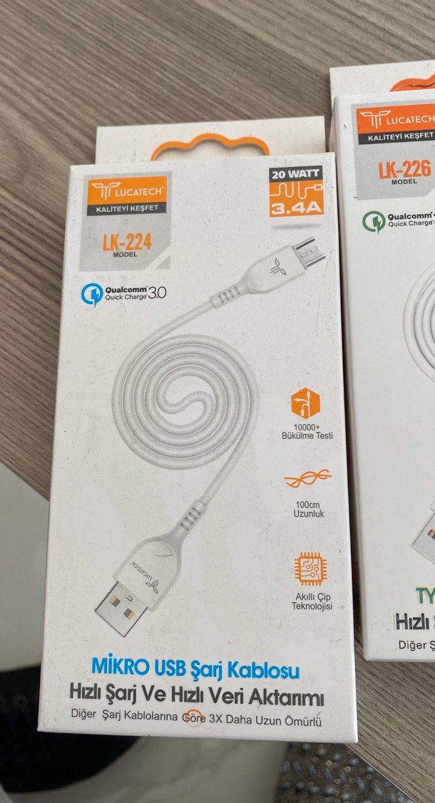 MiRO Beyaz USB Şarj Kablosu LK-22E - Görsel 3