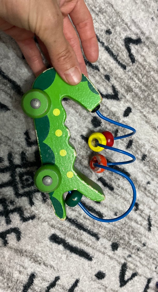 Renkli Ahşap Timsah Eğitici Oyuncak - Görsel 2