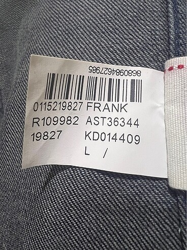 l Beden mavi Renk Mavi Denim Ceket