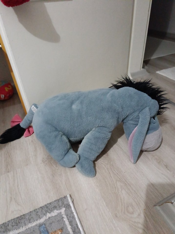 Gri Peluş Eşek Oyuncak orjinal eeyore - Görsel 4