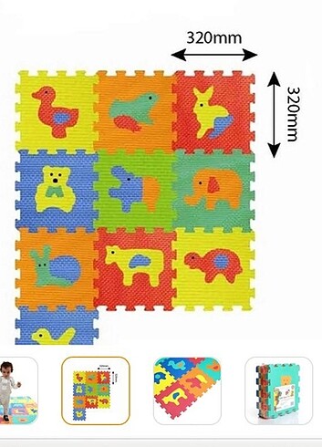 Karo yer puzzle oyuncak mat puzzle