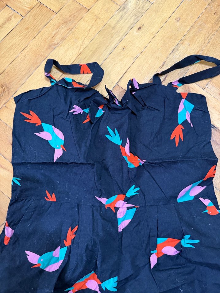 Çok Renkli Baskılı Kısa Tulum - Görsel 2