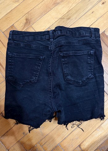 Siyah Kadın Denim Şort - Görsel 4